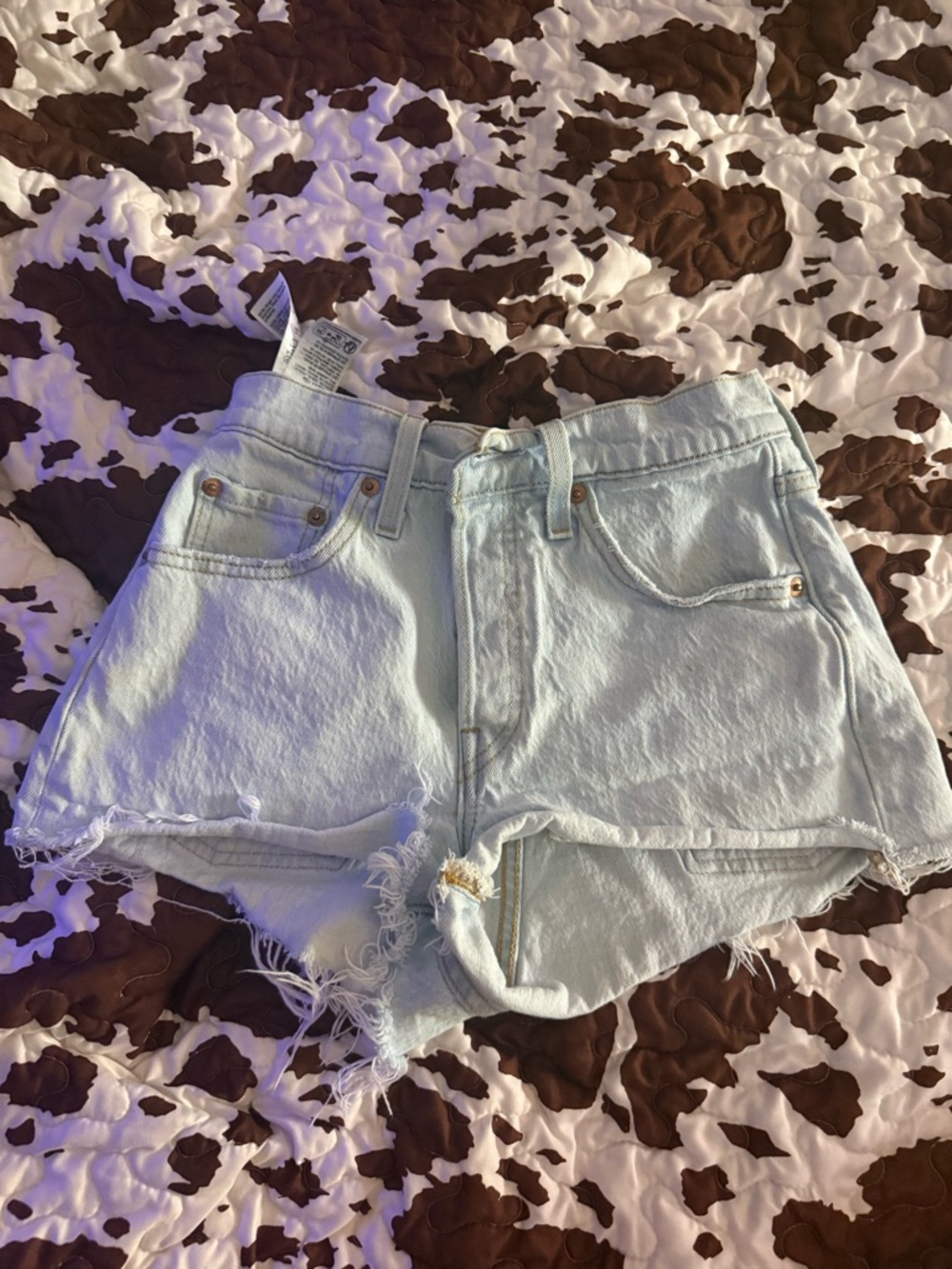 Levi's 501 Light Blue Denim Cutoff Shorts